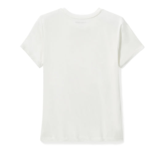 H-D SERPENT ROSE BLING CREW NECK TEE