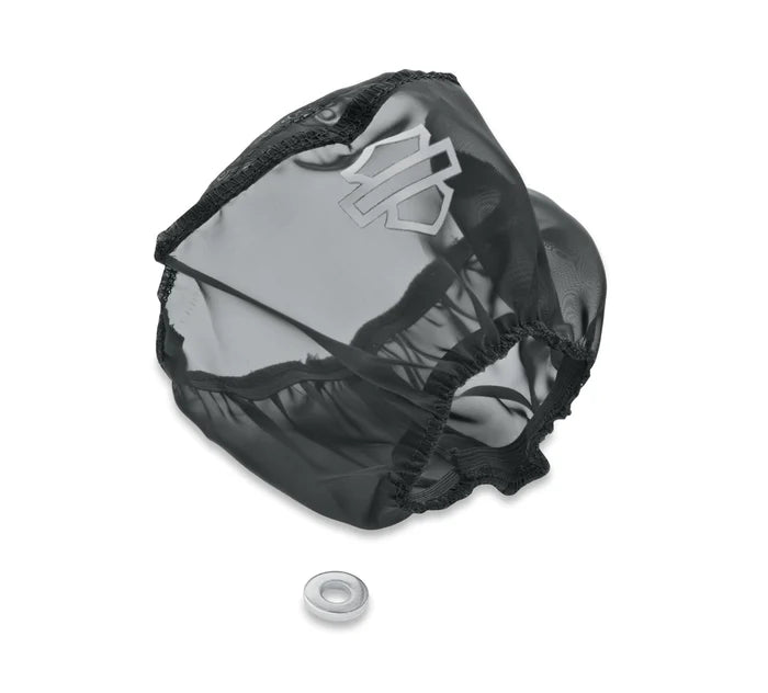 Black mesh rain sock with reflective outline Bar & Shield