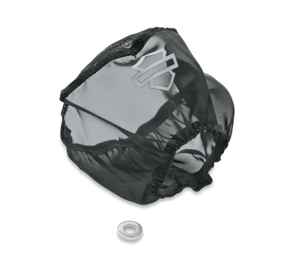 Black mesh rain sock with reflective outline Bar & Shield