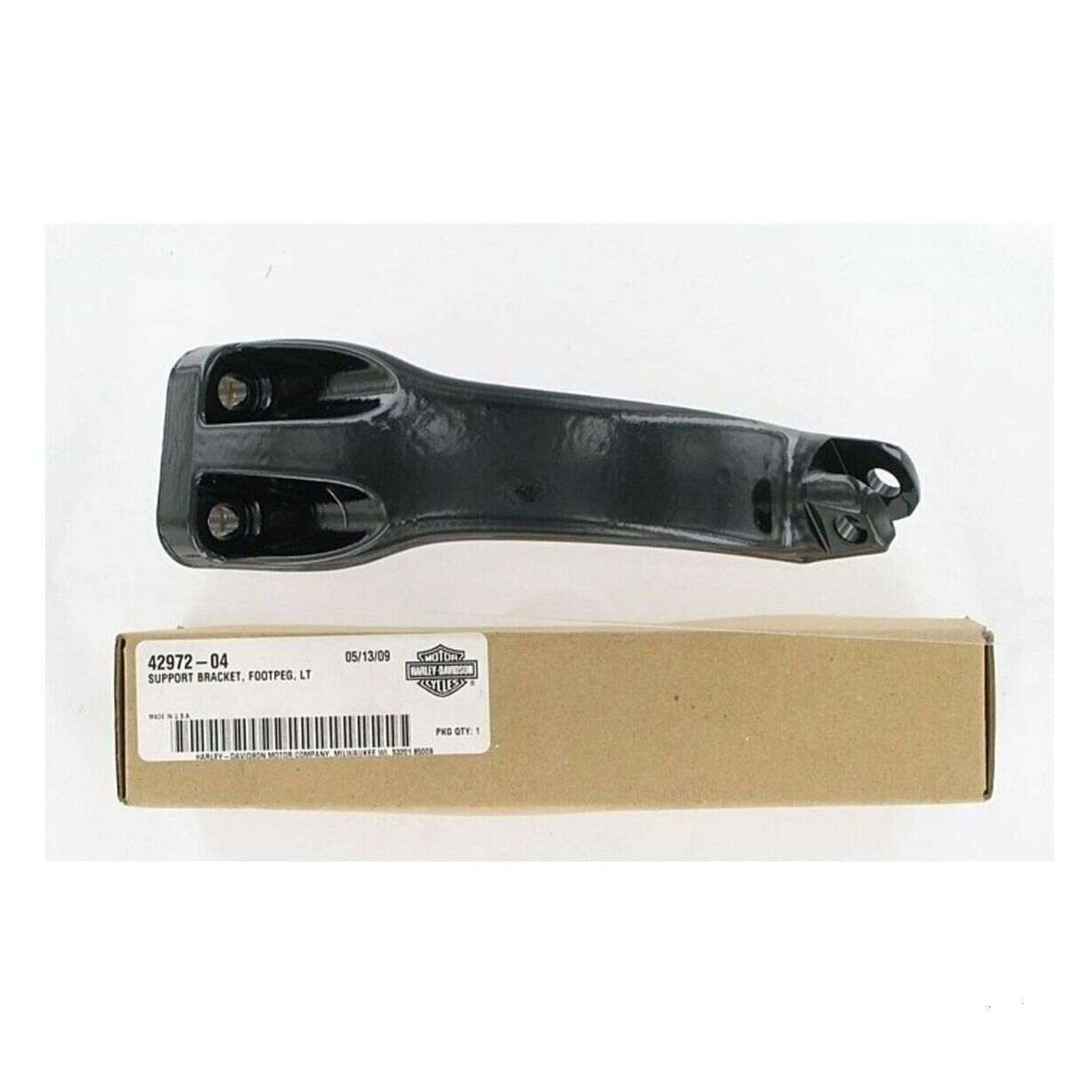 LEFT FOOTPEG, SUPPORT BRACKET - BLACK