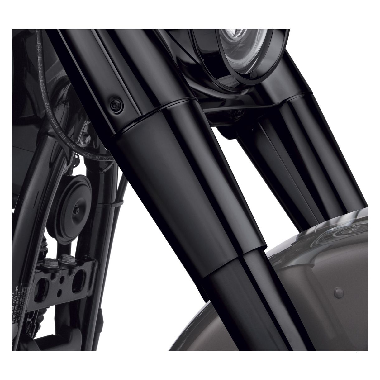 H-D GLOSS BLACK UPPER FORK SLIDER COVERS