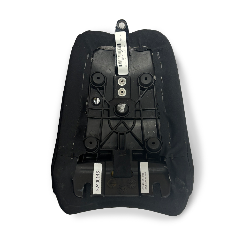 USED H-D STOCK PILLION SEAT - RED STITCH - BLACK