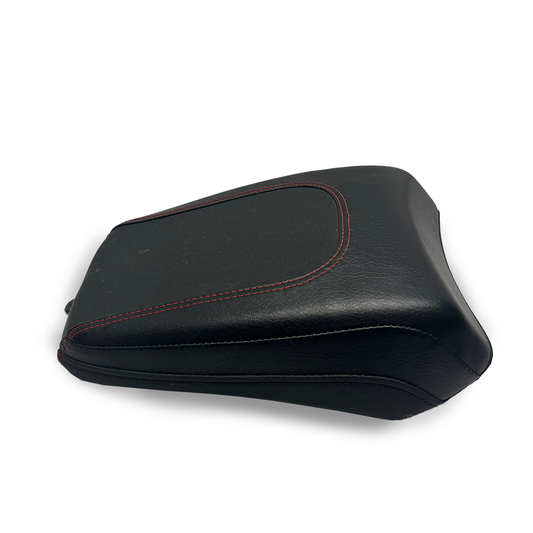 USED H-D STOCK PILLION SEAT - RED STITCH - BLACK
