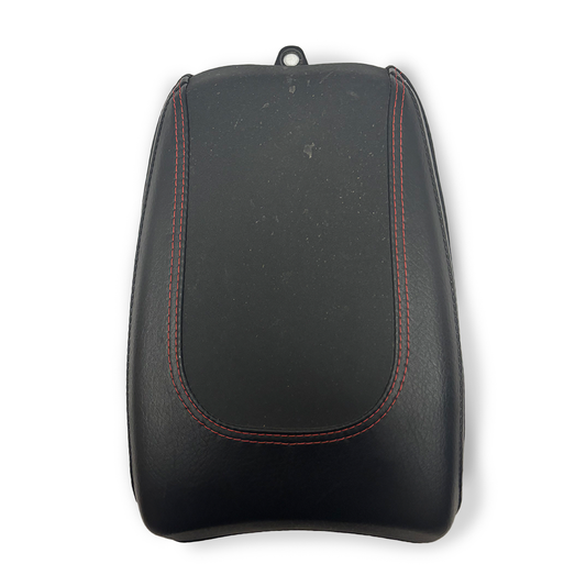 USED H-D STOCK PILLION SEAT - RED STITCH - BLACK