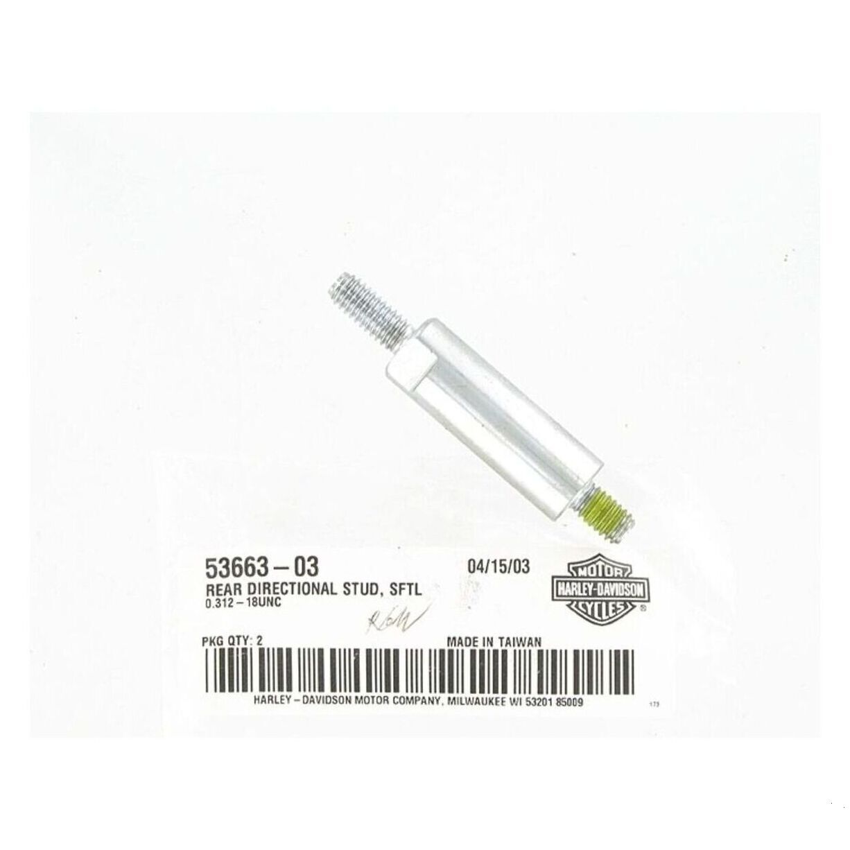 REAR DIRECTIONAL TURN SIGNAL STUD.