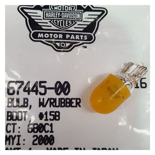 Gauge BULB, WITH RUBBER BOOT #158 - AMBER
