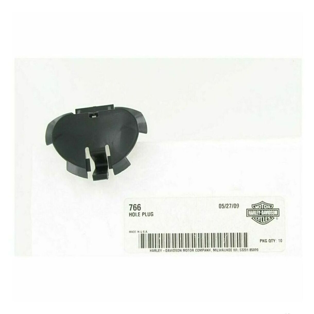 PLASTIC HOLE PLUG - BLACK