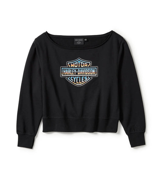 CHROME EVO OFF THE SHOULDER SWEATSHIRT
