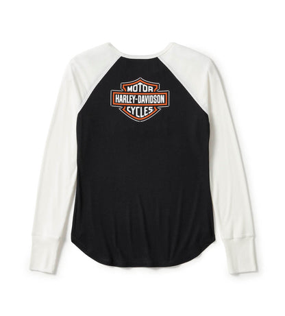 ARCHED FONT RAGLAN LONG SLEEVE TEE