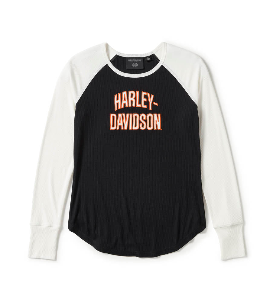 ARCHED FONT RAGLAN LONG SLEEVE TEE