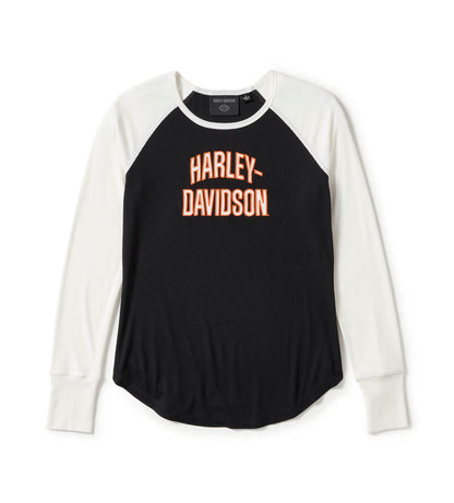 ARCHED FONT RAGLAN LONG SLEEVE TEE