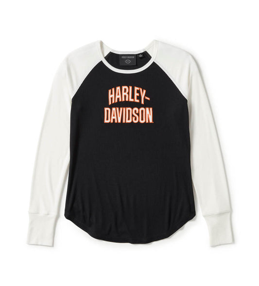 ARCHED FONT RAGLAN LONG SLEEVE TEE