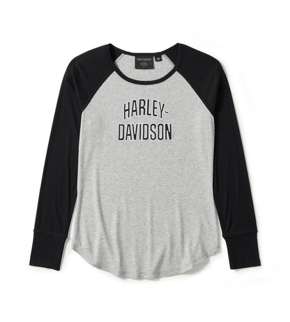 ARCHED FONT RAGLAN LONG SLEEVE TEE