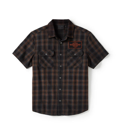 BAR & SHIELD PLAID SHIRT