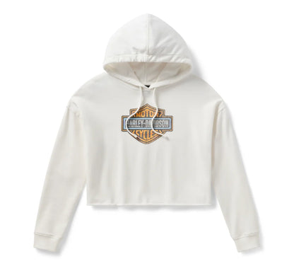 CHROME EVO BAR & SHIELD CROPPED HOODIE