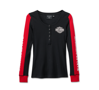 B&S SNAP FRONT HENLEY