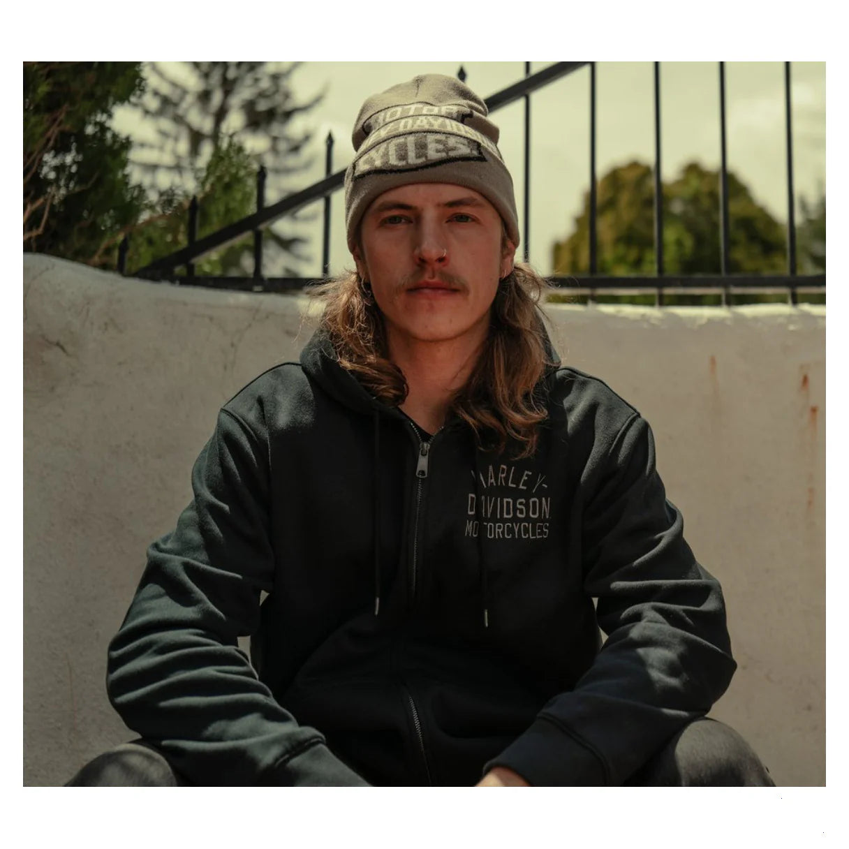 PLAID LINED ZIP HOODIE