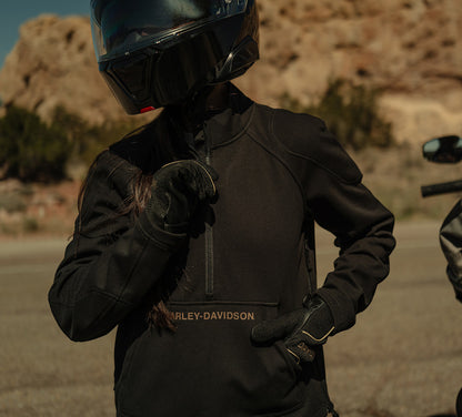 H-D DEFLECTOR HALF ZIP RIDING FLEECE