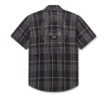 WILLIE G SKULL VENTED STRETCH COMFORT SHIRT